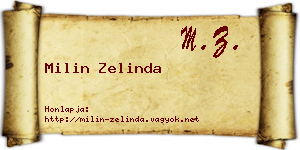 Milin Zelinda névjegykártya
